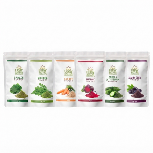 Spinach, Moringa, Carrot, Beetroot, Karela & Jamun Seed – 40g Each