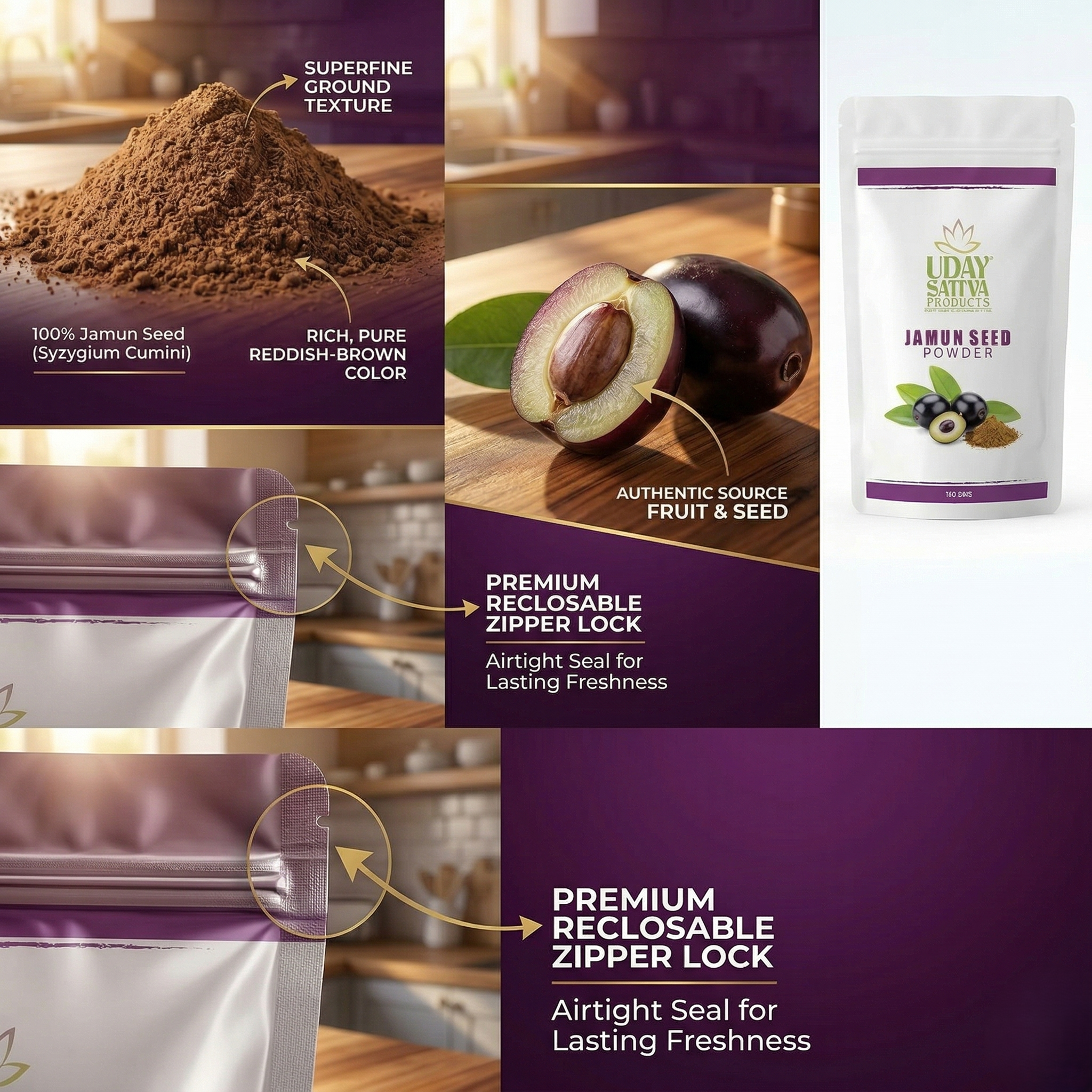 Uday Sattva Jamun Seed Powder